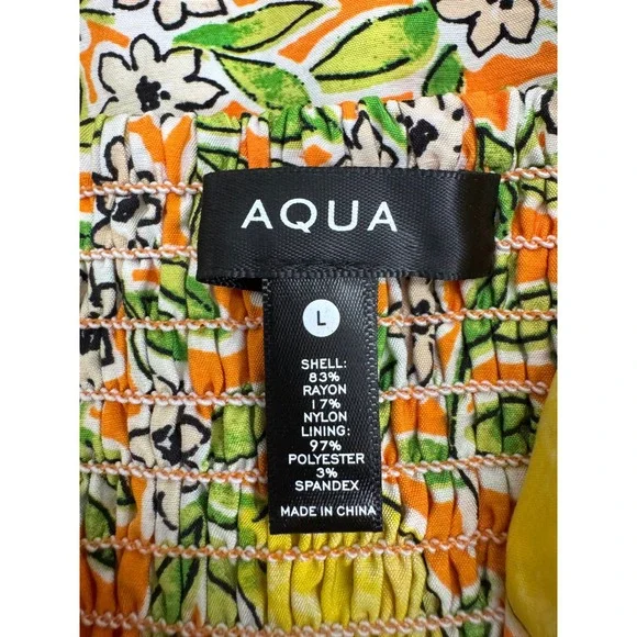 Aqua Yellow Floral Midi Dress - Picture 9 of 9